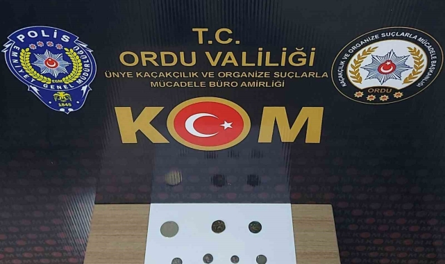 Ordu'da 7 adet sikke ele geçirildi