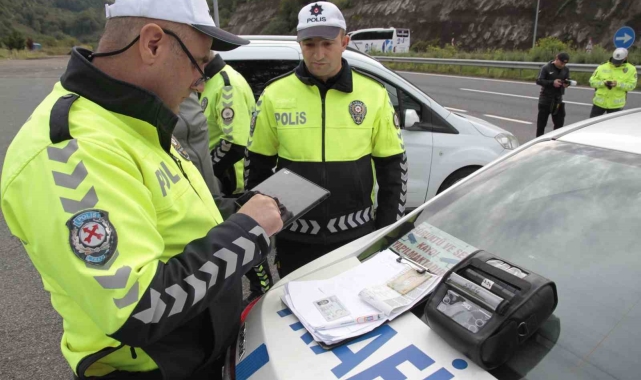 Ordu'da bir haftada 13 binden fazla araç denetlendi