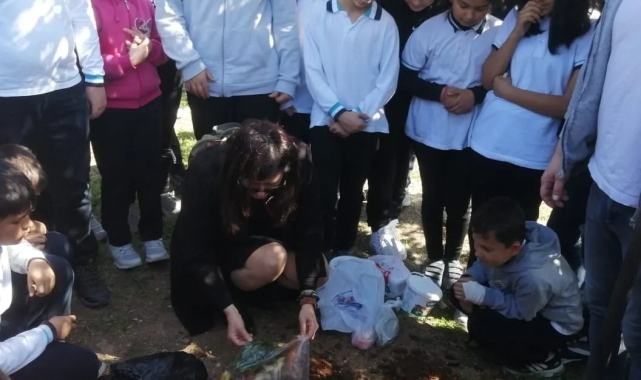 Ortaokul öğrencilerine gıda israfı ve kompost yapım eğitimi