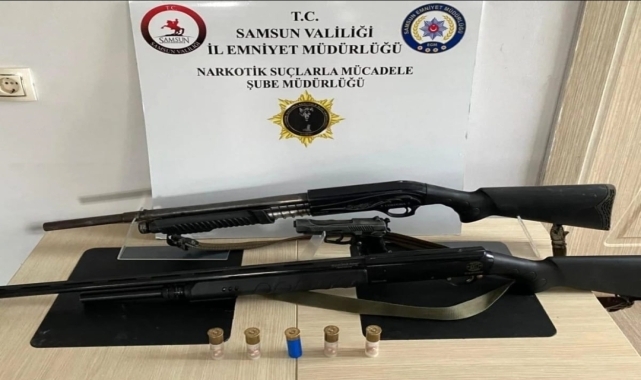 Samsun'da adreslerinde silah bulunan 3 kişi yakalandı