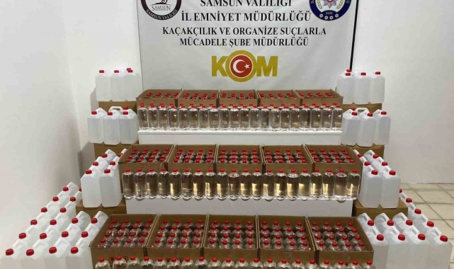 Samsun'da 1 ton etil alkol ele geçirildi