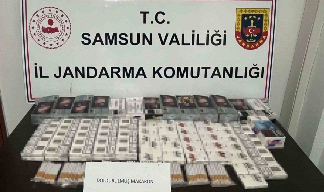 Samsun'da jandarma 43 bin dal makaron ele geçirdi