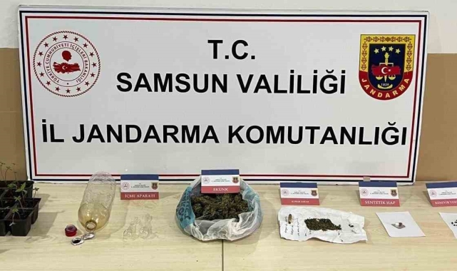 Samsun'da jandarmadan uyuşturucu madde operasyonu