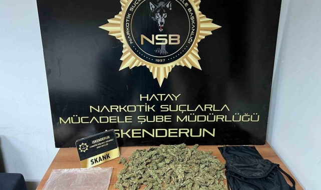 Şüpheli şahsın üzerinden skunk çıktı