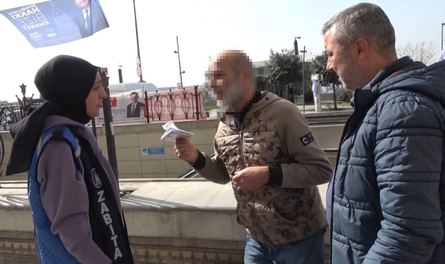 Taksim'de üçüncü defa dilenirken yakalandı