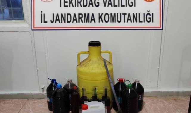 Tekirdağ'da 120 litre kaçak alkol ele geçirildi
