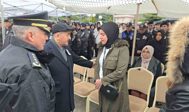 Tokat'ta kalp krizi sonucu vefat eden polis memuru için tören düzenlendi