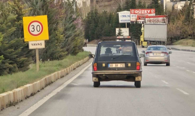 Tokat'ta tehlikeli yolculuk kamerada