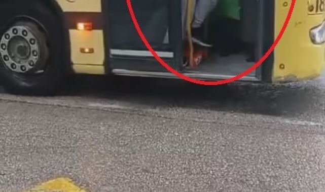 Yolcu dolu otobüsün içi bir anda ringe döndü