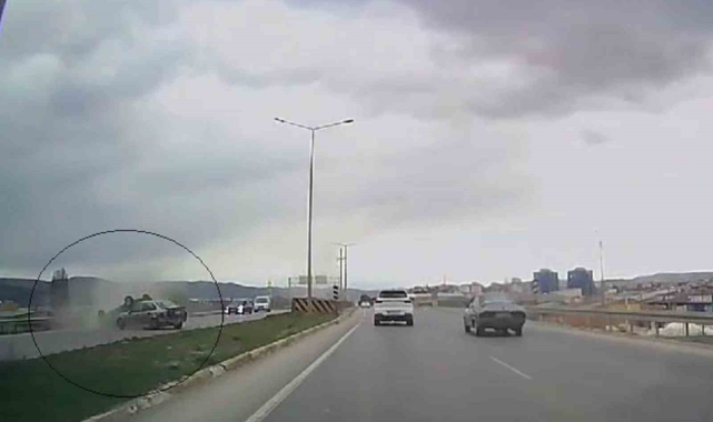 3 kişinin yaralandığı kazanın görüntüleri ortaya çıktı