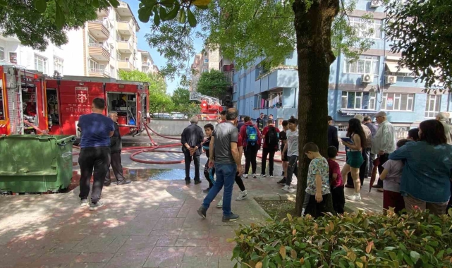 8 katlı binanın arka tarafında bulunan bahçede çıktı