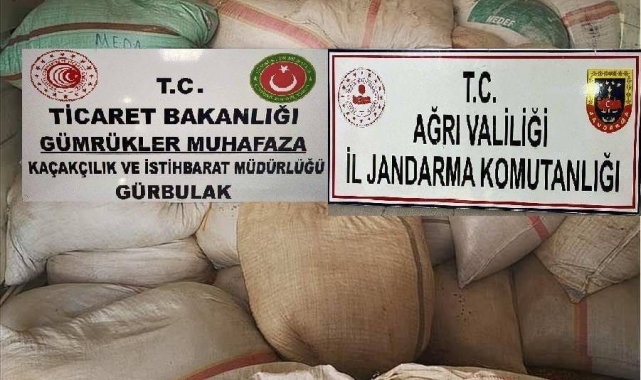 Ağrı'da 7 ton 700 kilo kak tütün ele geçirildi