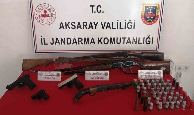 Aksaray jandarmadan silah kaçakçısına operasyon
