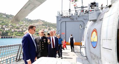 Alanya protokolü TGC GÖKSU Fırkateyni'ni ziyaret etti