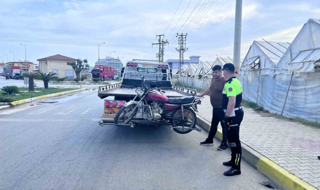 Alanya'da 5 motosiklet trafikten men edildi