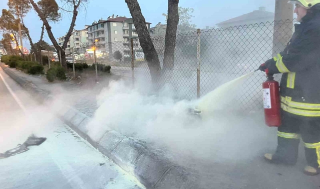 Alev alan aydınlatma lambası böyle yandı