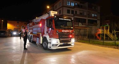 Ankara'da ki yangına Düzceli itfaiyeciler yardıma koştu