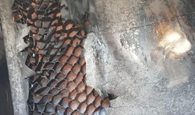 Antakya'da çıkan konteyner yangını söndürüldü