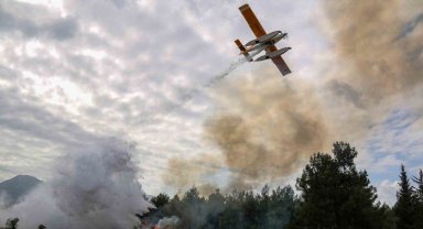 Antalya'da nefes kesen orman yangını tatbikatına 2 sikorsky helikopter ve 3 uçak destek verdi