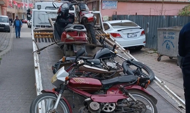 Babaeski'de trafik denetimi: 6 motosiklet trafikten men edildi