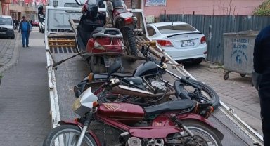 Babaeski'de trafik denetimi: 6 motosiklet trafikten men edildi