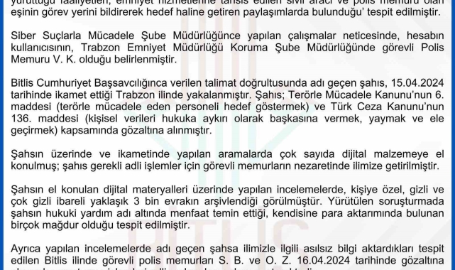 Bitlis Valiliği ve EGM'den 'Bombacı Mülayim' açıklaması