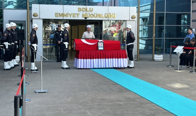 Bolu'da hayatını kaybeden polis memuru için tören düzenlendi