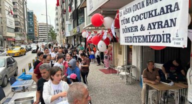 Çocuklar bu dönerciden mutlu döndü