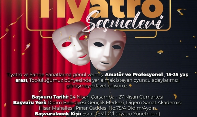 Didim'de tiyatro topluluğu için başvurular başladı