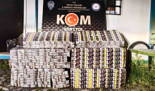 Dörtyol'da 3 bin paket kaçak sigara ele geçirildi