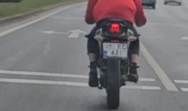 Dur ihtarına uymayan motosiklet sürücüsüne 48 bin lira ceza