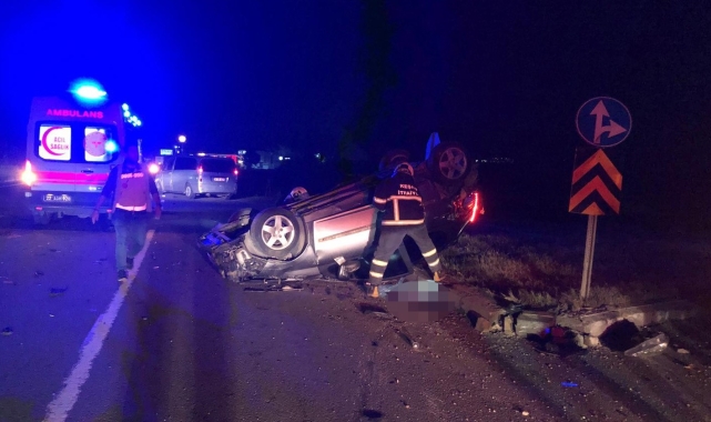Edirne'de iki otomobil çarpıştı: 1 ölü, 1 yaralı