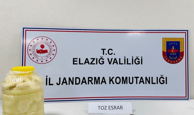 Elazığ'da peynir bidonu içerisinde uyuşturucu madde ele geçirildi