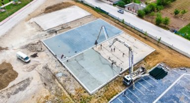 Erbaa'da Park Vadi Millet Bahçesi'nde spor alanlarının yapım çalışmaları başladı