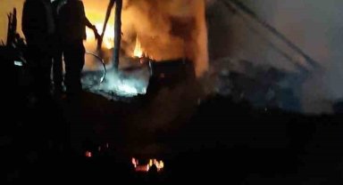 Ev yangını korkuttu