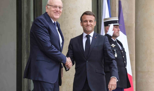 Fransa Cumhurbaşkanı Macron, Lübnan Başbakanı Mikati ile görüştü