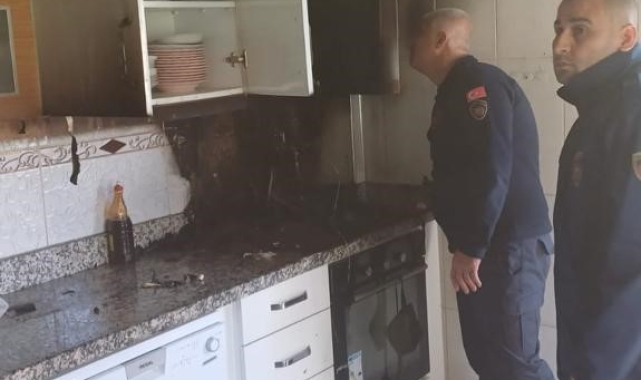 Hassa'da bir evde yangın çıktı