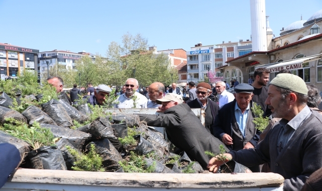 Havza Belediyesi vatandaşlara 1500 fidan dağıttı