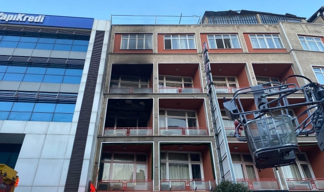Isparta'da 4 katlı otelde korkutan yangın
