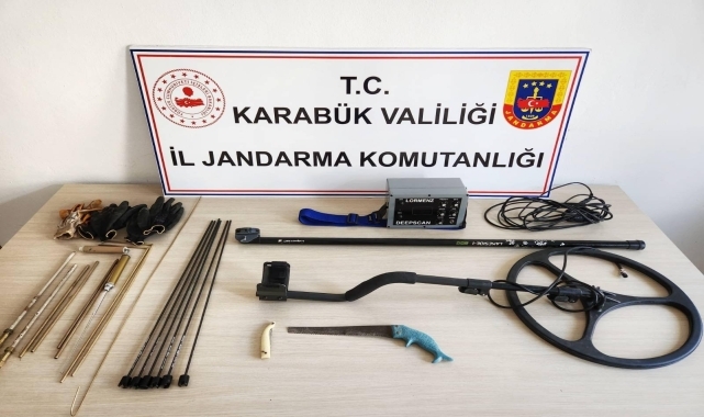 Karabük'te kaçak kazı yapan 3 kişi suçüstü yakalandı