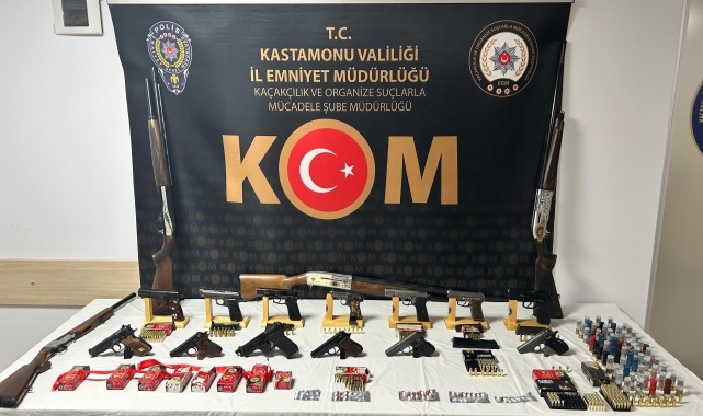 Kastamonu'da düzenlenen kaçak silah operasyonunda 28 kişi gözaltına alındı