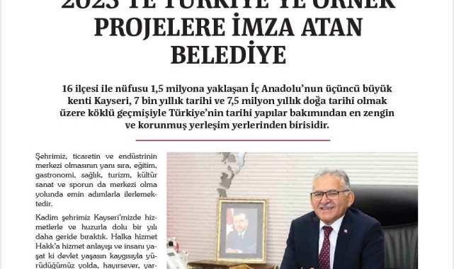 Kayseri Büyükşehir, TBB Dergisi'nde