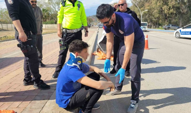 Kaza yapan 2 arkadaş yaralandı