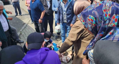 Kıyafetini otobüs kapısına sıkıştıran kadın yaralandı