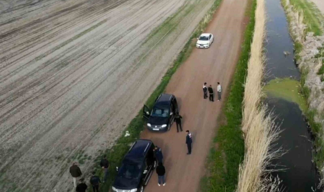 Köpek dövüştürücüleri önce dron ile sonra da kovalamacayla yakalandı