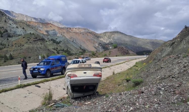 Malatya'da otomobil takla attı: 4 yaralı