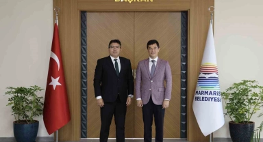 Marmaris Kaymakamı Kaya, Başkan Ünlü ile görüştü