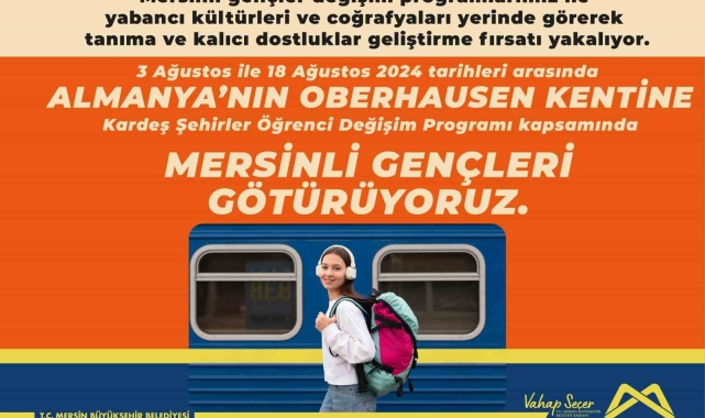 Mersin Büyükşehir Belediyesi 'Kardeş Şehir Programı' ile gençleri Almanya'ya götürüyor