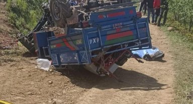 Ordu'da takla atan patpatın sürücüsü hayatını kaybetti