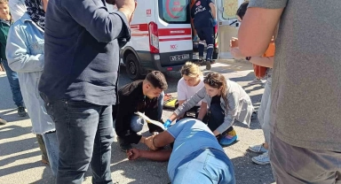 Otomobil ile çarpışan motosikletin sürücüsü yaralandı